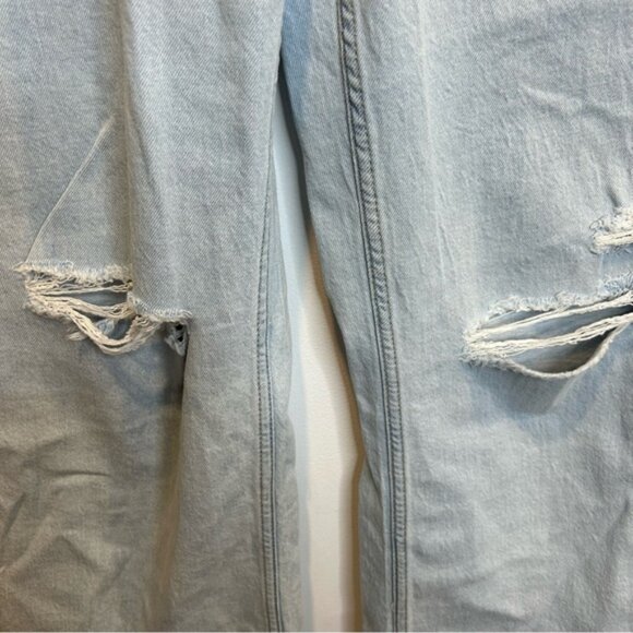 H&M Girl’s WIDE HIGH JEANS Light Denim Blue - Picture 6 of 10